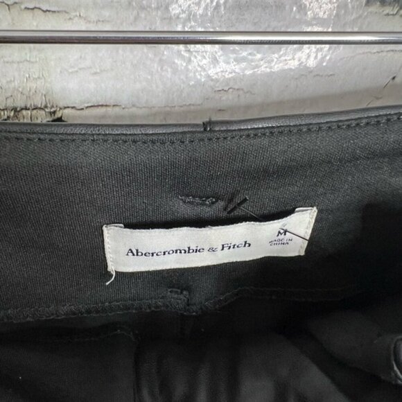 Abercrombie & Fitch Faux Leather Paper Bag Waist Pants Black Size medium - Picture 5 of 8